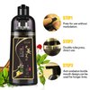 Natural Black Hair Dye Shampoo 3 in 1 -Instant Hair Color Shampoo for Women Hair Color Shampoo for Gray Hair Coverage- Champu con tinte para canas in Minutes (Black)