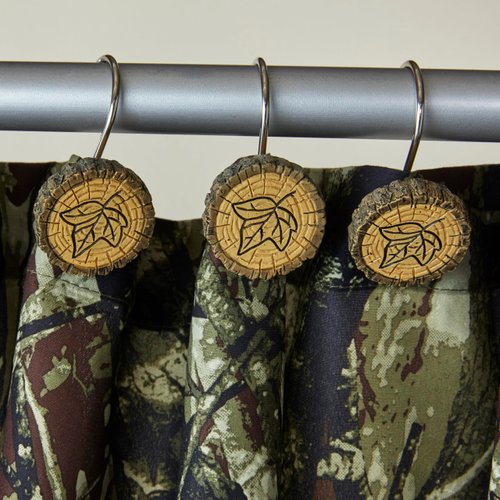 SKL Home Yellowstone Sundance Shower Curtain Hooks, Brown, 12 Count