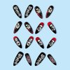 Halloween Fake Nails Halloween Press on Nails Long Stiletto Nails Dark Black False Nails with Punk Style Horror Mask SlipKnot Design Gothic Halloween Nails Matte Glue on Nails Acrylic Nails for Women