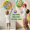 LAFALA Basketball Hoop, 14" Mini Basketball Hoop for Toddler Indoor Play Dart Board for Kids 2 in 1 Toddler Toys Birthday Dinosaur Party Favors Basketball Hoop for Kids 3,4,5 Years Old, Yellow