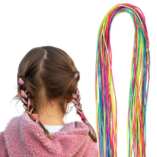 Qianyu 30 Pieces Colorful Hair Wrap String For Braids Assorted Gradient Hair Rope Band Multi Rainbow Braiding Hair Tie for Women Girls DIY Ponytail Braids Fashionable Hair Styling Accessories(Style 1)