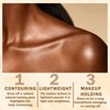 Melemando Shimmer Body Luminizer 5 Color Waterproof Smooth Face Body Glow Illuminator Non-sticky Liquid Body Highlight Illuminator for Face & Body & Leg (80 ML, 05 Rose Gold)