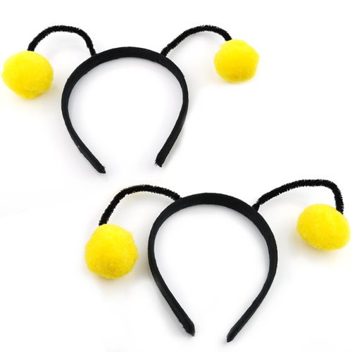 IoF 2-Pack Cute Bee Butterfly Bandana, Animal Antennae Headband, Bee Hair Band Halloween Christmas Cosplay Party Supplies