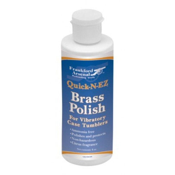 Frankford Arsenal 4 oz. Bottle of Ammonia-Free Quick-N-EZ Brass Polish for Tumbler and Reloading