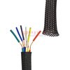 20 FT 1/4" Black Expandable Wire Cable Sleeving Expandable Braided Sleeving Braided Cable Sleeve Expandable Braided Cord Sleeve Cord Managment Super-Deals-Shop