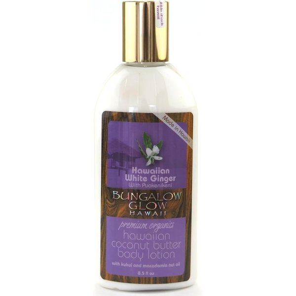 Bubble Shack Hawaii Hawaiian Bungalow Glow Organic Coconut Butter Body Lotion White Ginger
