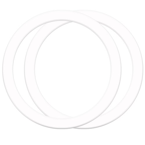 TACOMEGE 2Pcs Metal Ring Sticker for Pop Socket Magnetic Grip, Magnetic Adapter Adhesive for iPhone, Magsafe Wireless Charger (White)