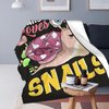 Just A Girl Who Loves Snails Blanket Cute Snail Decor Throw Blanket Gifts for Girls Boys Snail Lover Super Warm Soft Plush Lightweight Fleece Flannel Bedding Blanket for Kids Adult Men Women 50"X40"