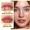 2PCS Honey Lip Balm,Hydrating & Prevention Dry and Dry Cracked Lips,Moisturizing Sleeping Lip Mask with Brush,Reduces Lip Lines,Lip Exfoliating Lip Balm Honey Pot