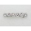 Faship Clear Rhinestone Crystal Floral Small Hair Barrette Clip