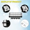 Joinfworld 35A Terminal Block 6 Position Screw Terminal Strip Dual Row with Cover & 6 Position Pre-Insulated Terminal Jumper Block -2pcs