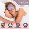 CELESTIAL SILK 100% Silk Sleep Mask for Women with Silk Covered Elastic Strap, 100% Silk Filled Silk Eye Mask for Sleeping (One Size, Lavender)