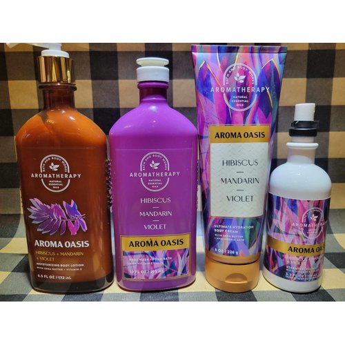 4 bath body Hibiscus Mandarin Violet Body Care Aromatherapy Moisturizing Body Cream lotion oil mist body wash