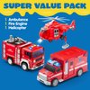 JOYIN Toddler Fire Truck Toys for 3 4 5 6 7 Year Old Boys - Fire Engine, Emergency Vehicle, Kids Firetruck, Friction Powered Car with Lights and Sounds, Christmas Birthday Gifts for Boys Girls Age 3-9