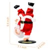 SdeNow Singing Dancing Santa Claus,Christmas Animatronics Musical Santa Claus Inverted Rotating Santa Animated Christmas Plush Toys Decorations Indoor for Kids