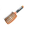 Zabolight Premium Vent Boar Bristle Hair Brush Vented Detangling Oversize Hair Brush for Thick Long Curly Hair, Curved Fast Blow Drying Brush for Women & Men (Orange)