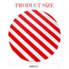 Tatuo 6 Pcs Red and White Round Circus Table Cloth 84 Inch Carnival Circus Tablecloths Striped Disposable Plastic Table Cover for Birthday Party Fiesta Theme Decorations Supplies