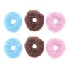 GANPUB Blue Donut Dog Chew Toy Soft Plush Donut Sound Toy,Cute Pet Bite Squeaker Sound Puppy Dog Plush Chewing Toy,Pet Supply for Puppy,Toys