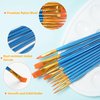 72 Pcs Painting Brush Palette Set, 60 Pcs Paint Brushes with 12 Pcs Palettes for Kids or Adults to Create Art Paint Oil Watercolor