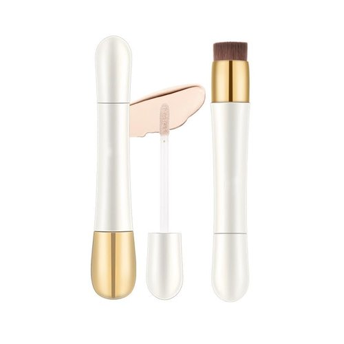 2 In 1 Foundation Concealer, Liquid Concealer With Brush, Double Head Concealer, Long Lasting Waterproof Concealer Makeup for Face for Coverage