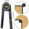 Miter Saw Protractor,Aluminum Protractor Angle Finder with Level Gauge High Precision Laser Inside & Outside Miter Angle Finder for Angle Finder Carpenters, Trim work,Plumbers and All Building Trades