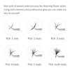 EMEDA 15-20mm Long Length Easy Fan Volume Lashes 2D-20D Blooming Flower Mega Volume Lash Extensions 0.03mm D Curl Self Fanning Eyelash Extensions (0.03 D 15-20mm)
