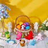40 Pieces Finger Puppets Filled Easter Eggs Mini Cartoon Animal Puppets Easter Basket Toys Soft Plush Dolls Props Filled Bright Colorful Easter Eggs for Easter Party Basket Stuffers