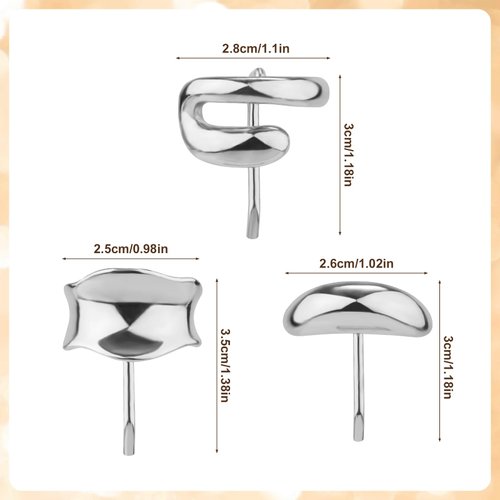 3pcs Strong Hold Hair Clips For Ponytails, Strong Hold Hair Clips Ponytail Cuff Metal Hair Ties Double Hairpin Curved Hairpin Ponytail Hair Buckles for Women (Silver)