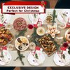 EPHYO 50 Count Christmas Paper Plates Disposable Party Santa Plates for Dessert Dinner Appetizer Salad Cake Cookies Merry Christmas Holiday Dinnerware Party Decoration Supplies