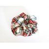 Generic Red green Christmas plaid hair tie pony tail holder scrunchie