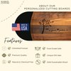 Handmade in USA - Wood Personalized Cutting Board - Unique Wedding Gift Idea for Couples, Anniversary, Christmas, Bridal Shower, Housewarming - Many Sizes & Styles - Custom Charcuterie & Cheese Board