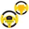 Simulated Driving Controller 21 x 3.5 x 21cm Co-Driver Simulated Steering Wheel Educational Music Toy for Children Kids 4 5 6 Years Old (Yellow)