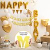 Hinly 1 Set Golden Birthday Party Decorations It's My Golden Birthday Banner, Golden Birthday Sash, Happy Golden Birthday Cake Topper, Crystal Princess Crown and Tiara for Women Party Supplies