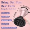 2 In 1 Diffuser Hair Dryer for Curly Hair: Portable 1875W Ionic Hair Dryer w/Diffuser & Comb Nozzle Attachment, Enhances Curl Waves, Reduce Frizz, Overheat Protection, Travel Size, Gifts for Women Her