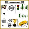 MEMOVAN Racing Car Cake Decorations 38pcs Racing Car Cake Topper Birthday Cake Decoration for Boy's Kids Racing Car Theme Birthday Supplies Party Favors