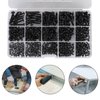 HanTof 625pcs M2 M3 M4 Phillips Pan Head Self-Tapping Wood Screws,14 Sizes Cross Recessed Round Head Self Tapper Screws Assortment Kit for Wood,Plastic and Soft Metal,Black Carbon Steel,Sharp Point