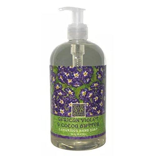Greenwich Bay Trading Co Scented Liquid Hand Soap in Beautiful Packaging - 16 Ounce Bottle (African Violet)