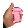 Squishy Stretchy Pug (2.5" to 6.5") Rubber Fidget Sensory Toy Filled with Sand. Great Stress Relief Dog Toy for Kids, Adults and Pets. (1 Pack - Light Pink)