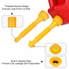 Gas Can Spout Replacement,Fuel Can Spout,Gas Tank Nozzle,Gas Can Nozzle,(3Kit-Yellow) with 3 Coarse Thread Caps & 3 Fine Thread Caps,Flexible Pour Nozzle Suitable,Built in Sealing Ring Prevent Leakage