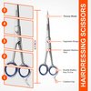 ProMax Care Professional Barber Scissors – 6.5" Hair Cutting Shears, Japanese Stainless Steel, Razor Edge, Ergonomic Design, for Barbers, Stylists & Home Use