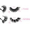 Mink Lashes Bulk Ninglash 10 Pack False Eyelashes, 14-18MM Real Mink EyeLashes, Thick HandMade Full Strip Lashes, Crueltyl Free Fluffy Lash, 5D Mink Lashes Wholesale