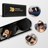 Samadhaan 3D Contoured Eye Masks for Sleep - Light Weight Eye Mask for Sleeping - 3D Travel Eye Mask for Eyelash Extensions with Velcro Closure - Concave Molded Night Eye Covers for Sleeping - Black
