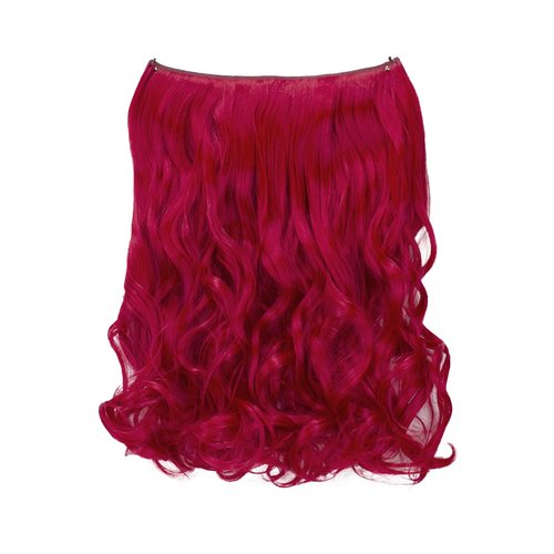 CAISHA 20" 1 Weft Extension With Elastic Band Hair Extensions Hairpiece Wavy Red E109-1