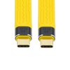 chenyang USB C to USB C Cable,USB4 Type C Male to Male 40Gbps 100W 8K Flat Slim FPC Data Cable for Laptop & Phone 13cm Yellow