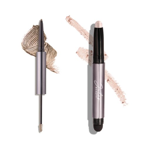 Julep Eyeshadow 101 Crème to Powder Waterproof Eyeshadow Stick, Pearl Shimmer & Brow 101 Waterproof Definer Makeup Eyebrow Pencil and Tinted Gel, Blonde