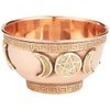 Copper Offering Bowl 3", Great for Altar use, Ritual use, Incense Burner, smudging Bowl, Decoration Bowl, offering Bowl - New Age Imports, Inc. (Triple Moon)