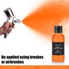 Go Ho Orange Face Body Paint(2.1 oz),Orange Makeup Water Based Face Paint and Body Paint for Airbrush Makeup,Special FX and Halloween Orange Cosplay Makeup