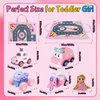 Toddler Girls Toy, Pink Car Toy for Girls Age 2-4 with Baby Doll and Storage Bag for Traffic Safety Education, Birthday Gifts Christmas Stocking Stuffers for Girl 2 3 4 5 Year Old