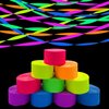 1200 feet Glow Crepe Paper Streamers UV Glow Party Neon Streamer Black Light Reactive Fluorescent Neon Paper Party Streamers Glow in The Dark Wedding Birthday Blacklight Party Decorations