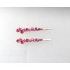 Faship A Pair Of Pink Premium Rhinestone Crystal Floral Hair Clips Pins 2 Pcs